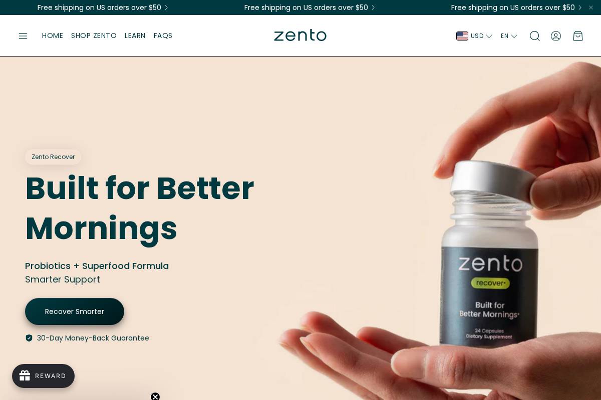 takezento.com homepage screenshot