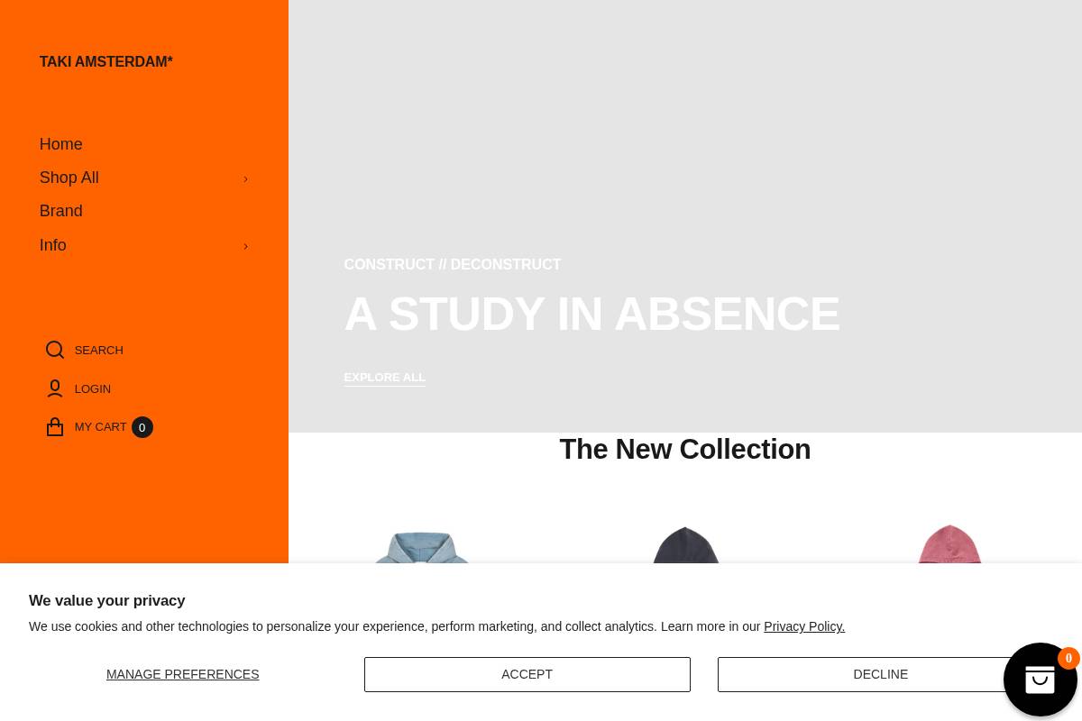 Takiamsterdam homepage screenshot