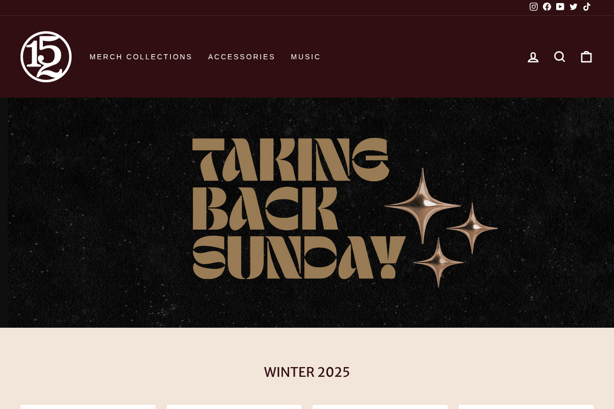 Taking Back Sunday homepage screenshot