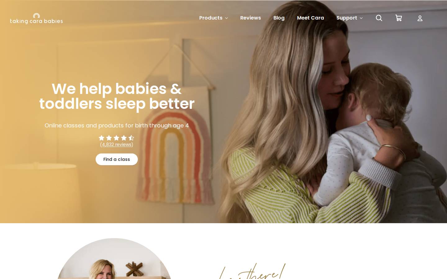 Taking Cara Babies homepage screenshot