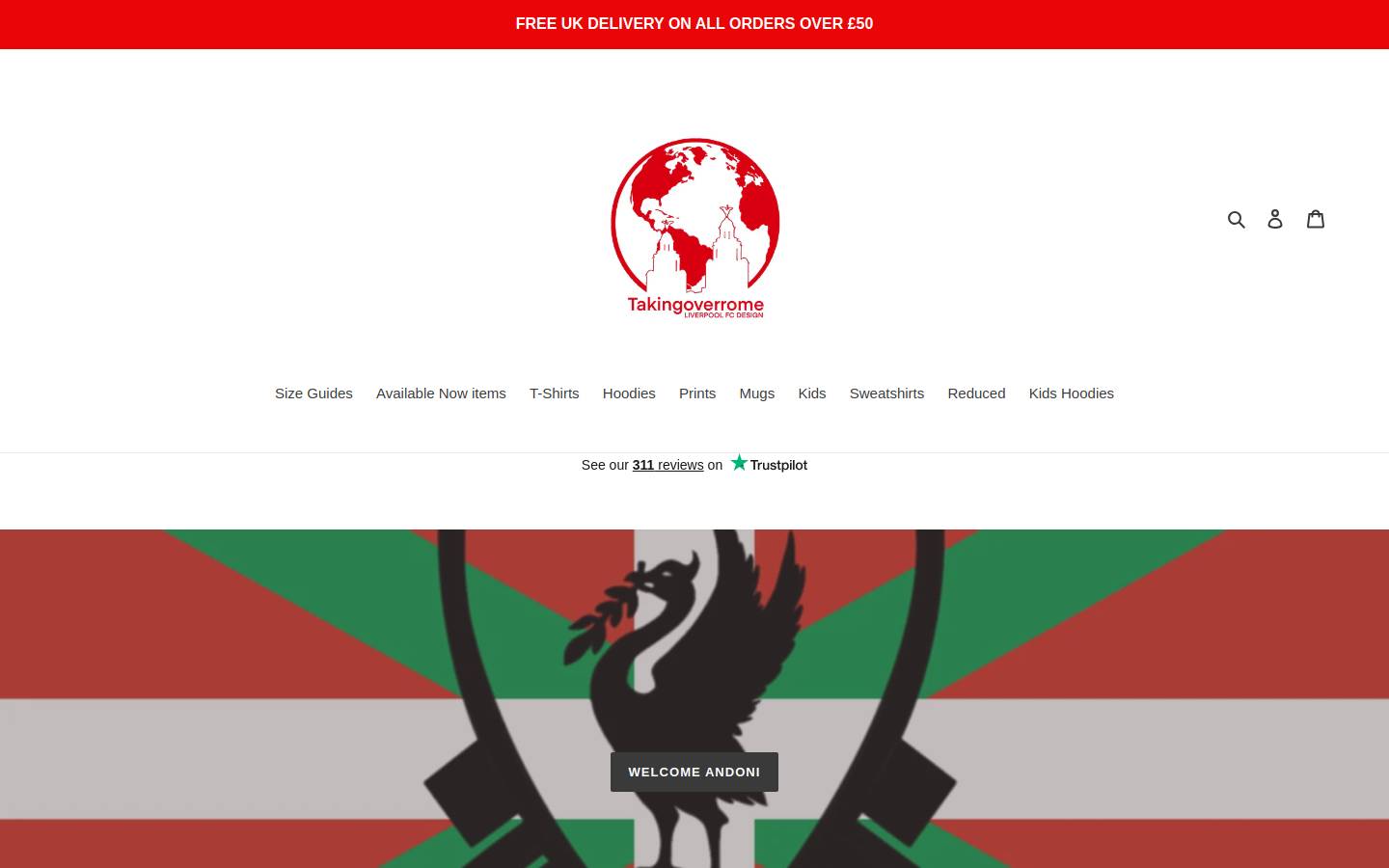 Takingoverrome homepage screenshot