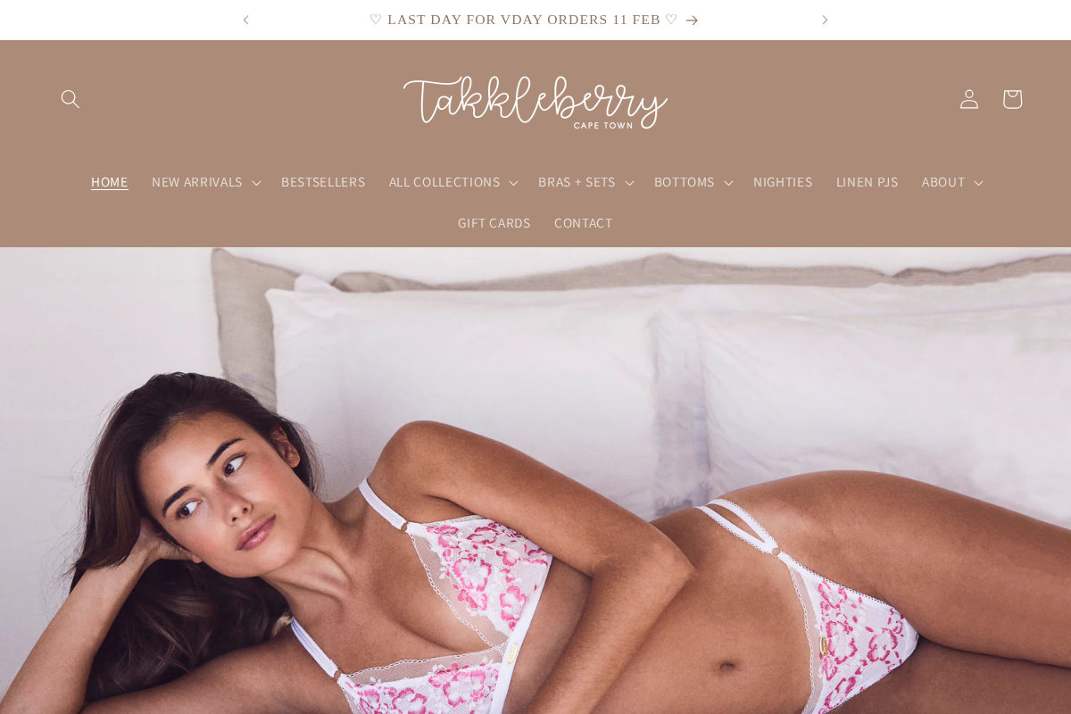 Takkleberry homepage screenshot
