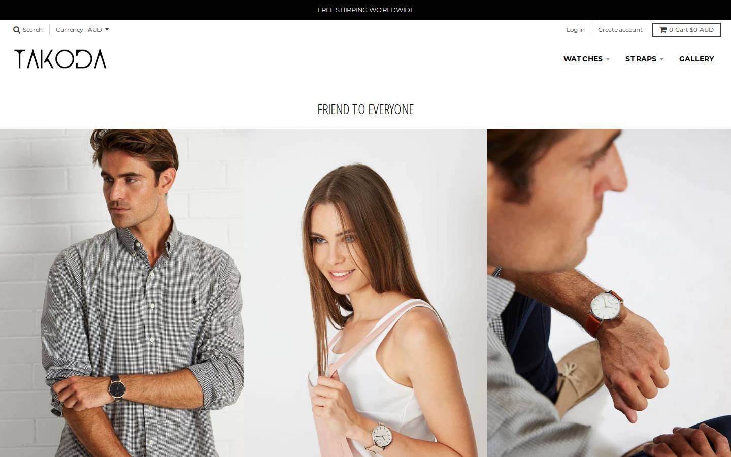 takodawatches.com homepage screenshot
