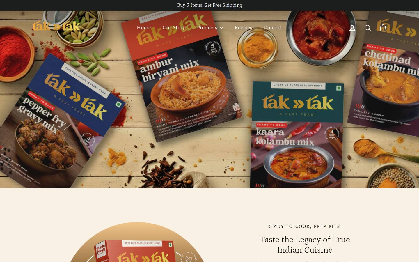 taktakfoods.com homepage screenshot