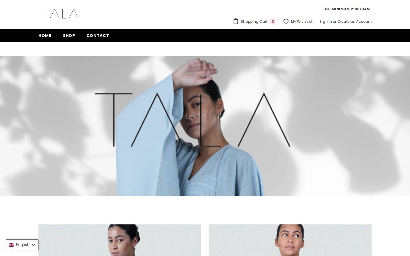 tala-uae.com homepage screenshot