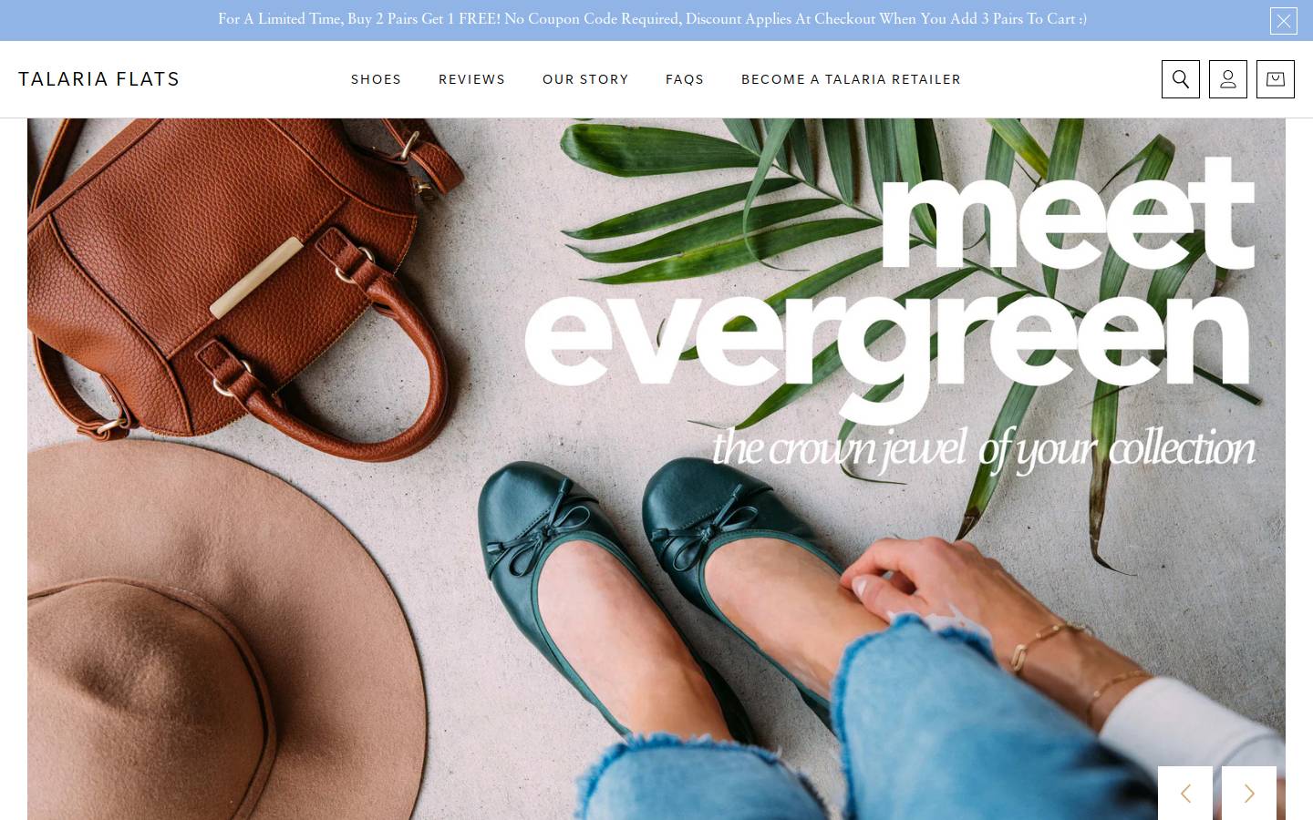 Talaria Flats homepage screenshot