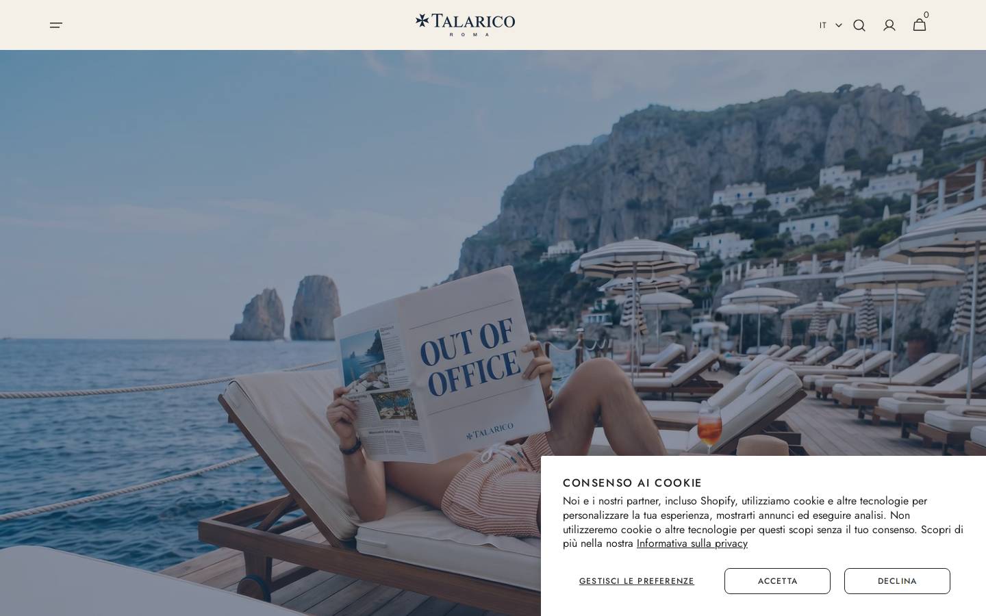 Talarico Cravatte Sartoriali homepage screenshot