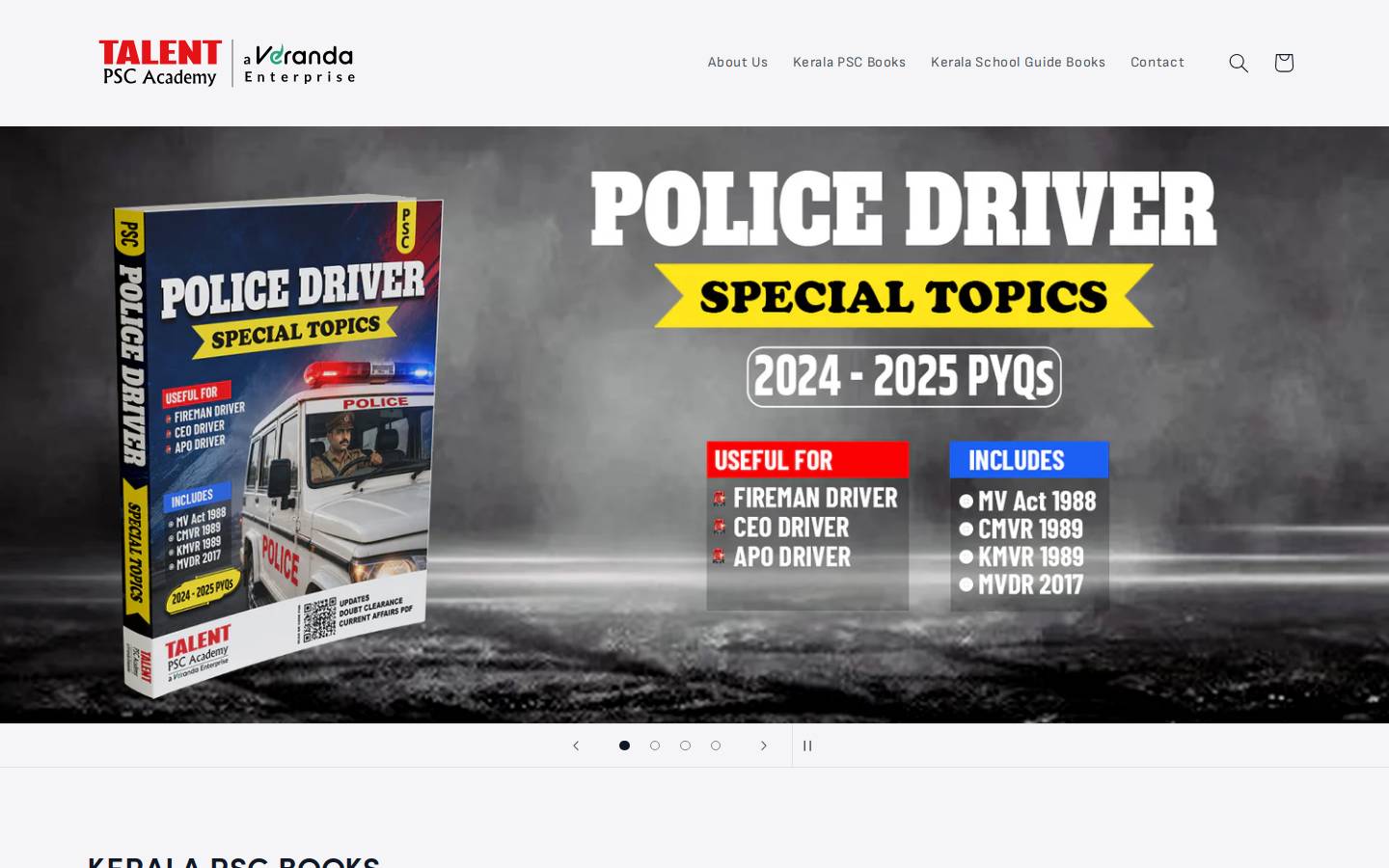 talentkerala.com homepage screenshot