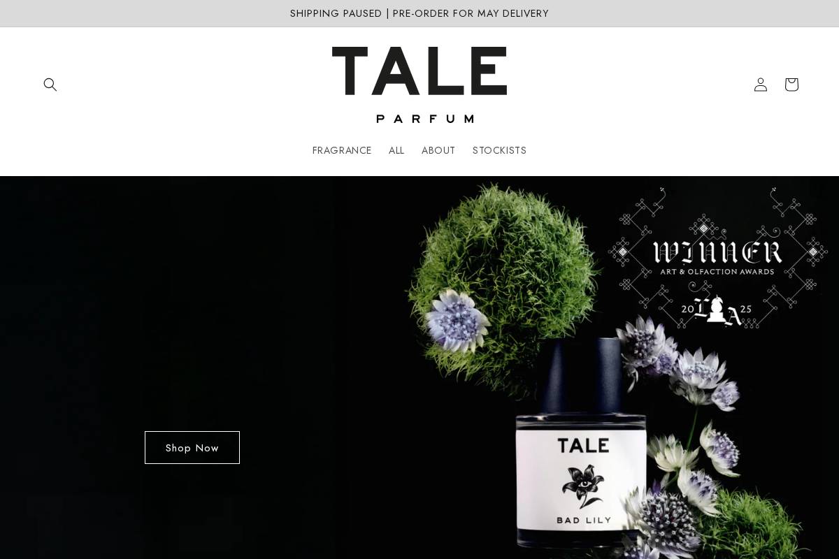 taleparfum.com homepage screenshot
