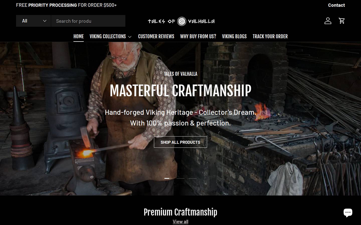 talesofvalhalla.com homepage screenshot