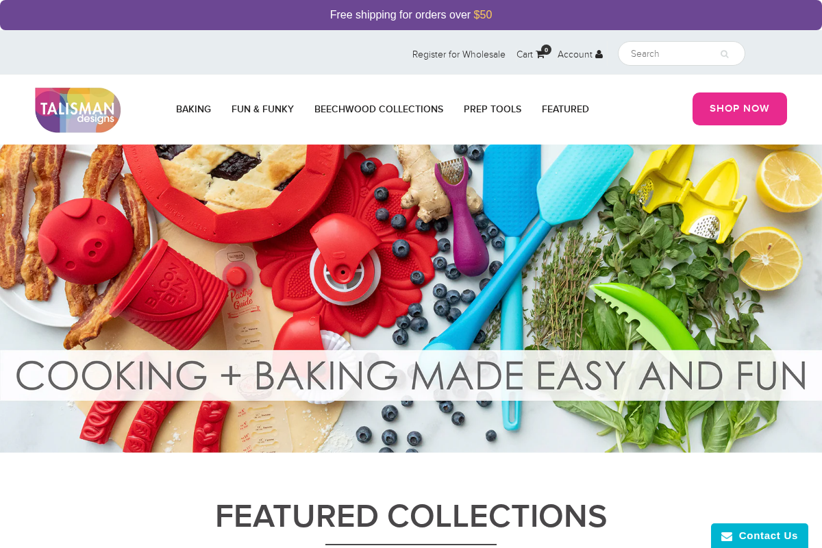 talismandesigns.com homepage screenshot