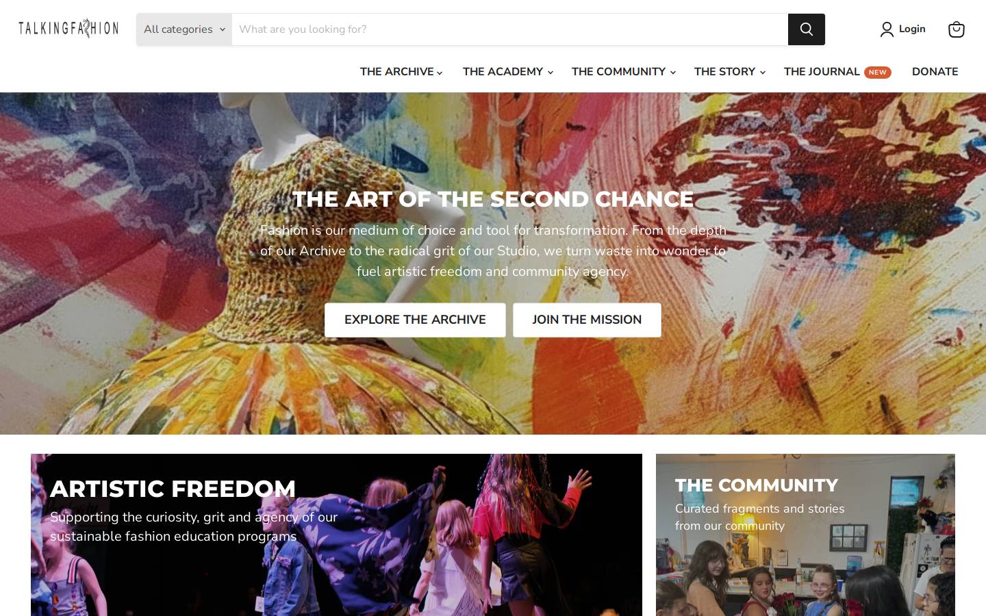 talkingfashion.net homepage screenshot