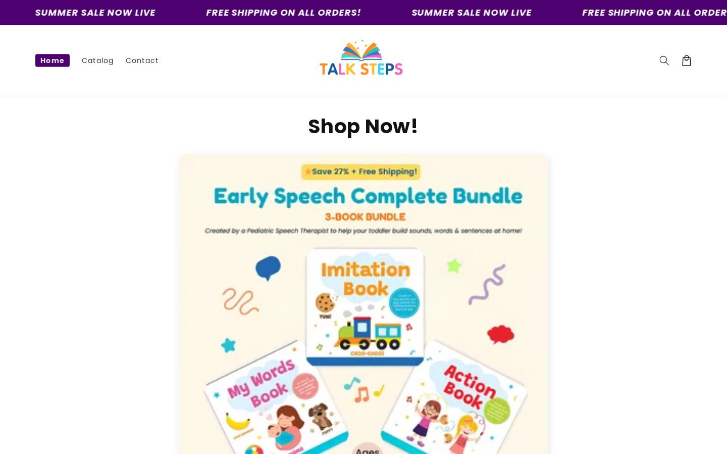 talksteps.shop homepage screenshot