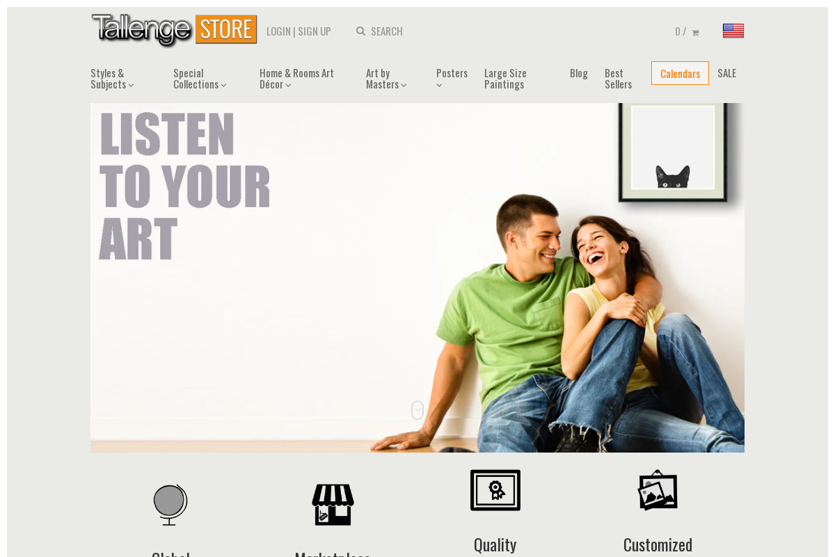 Tallenge Store homepage screenshot