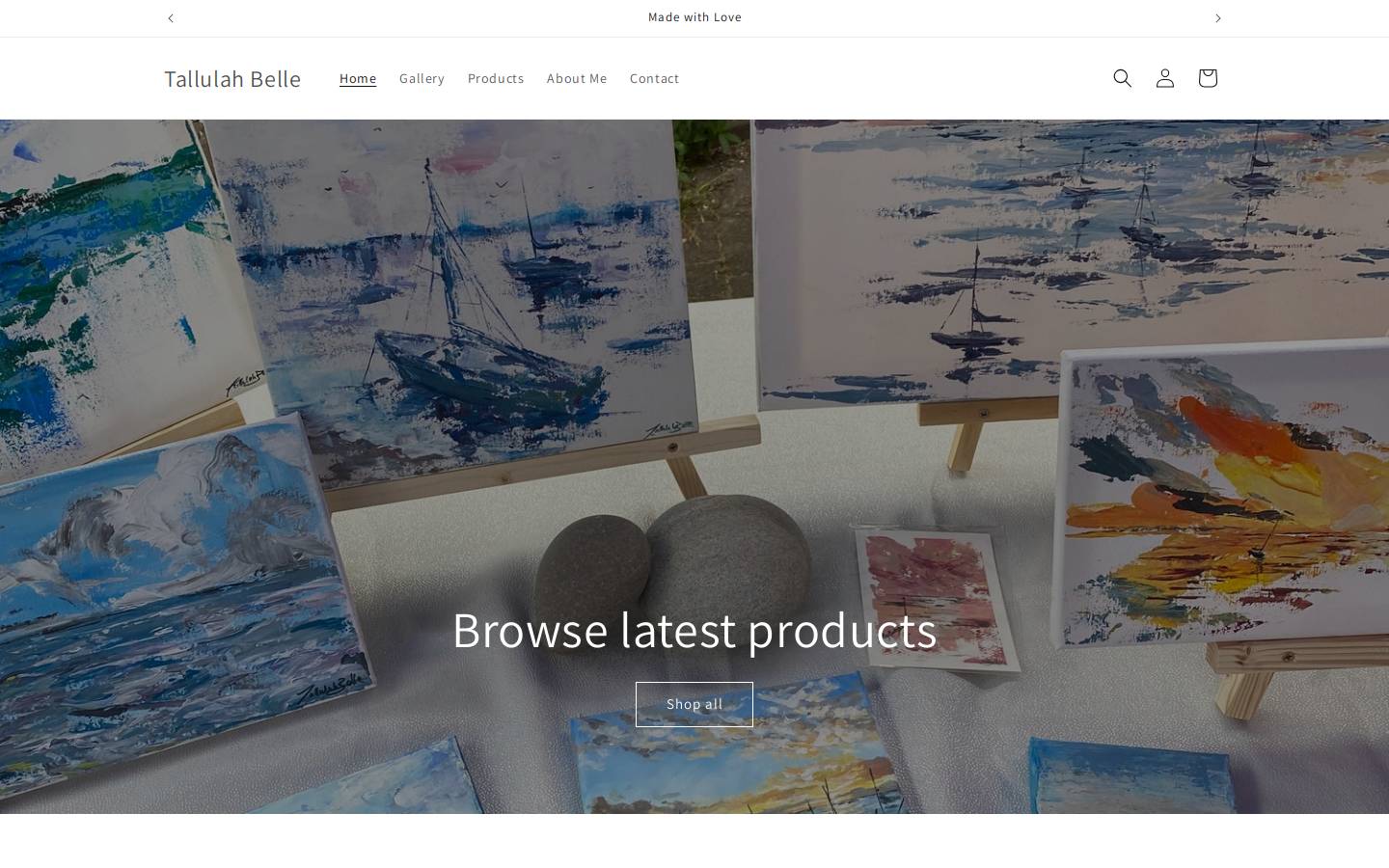 tallulahbelle.co.uk homepage screenshot