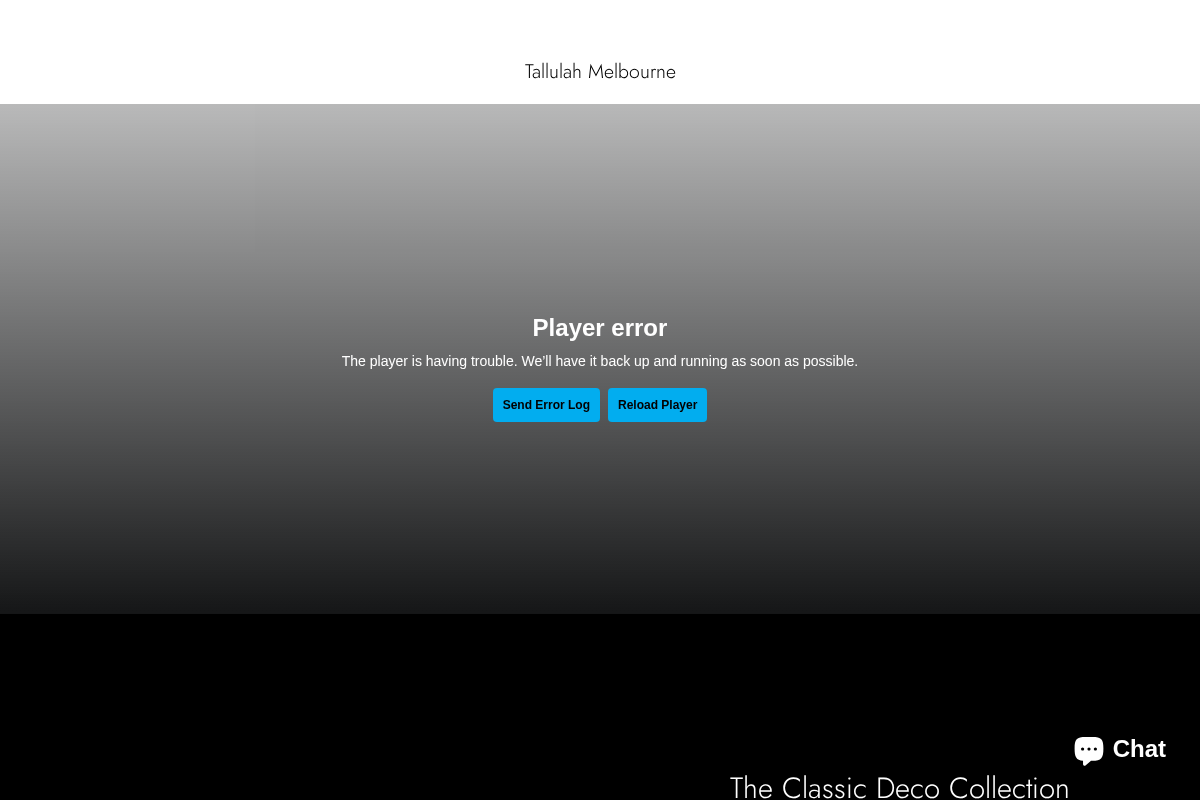 tallulahmelbourne.com homepage screenshot