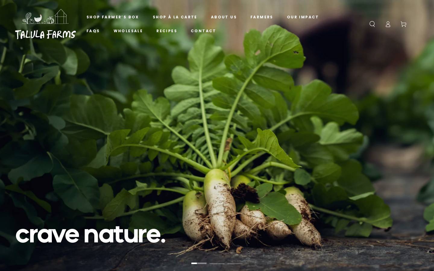 talulafarms.com homepage screenshot