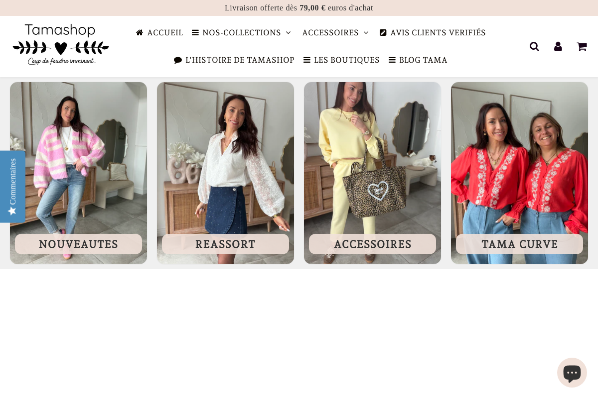 TAMASHOP homepage screenshot