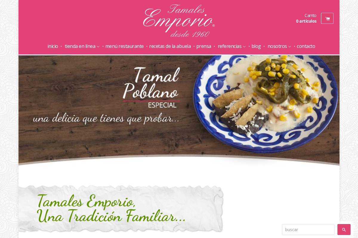 tamales.com.mx homepage screenshot