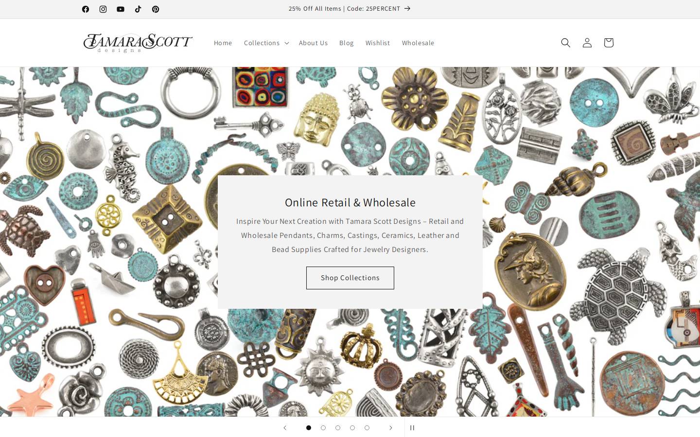 tamarascottdesigns.com homepage screenshot