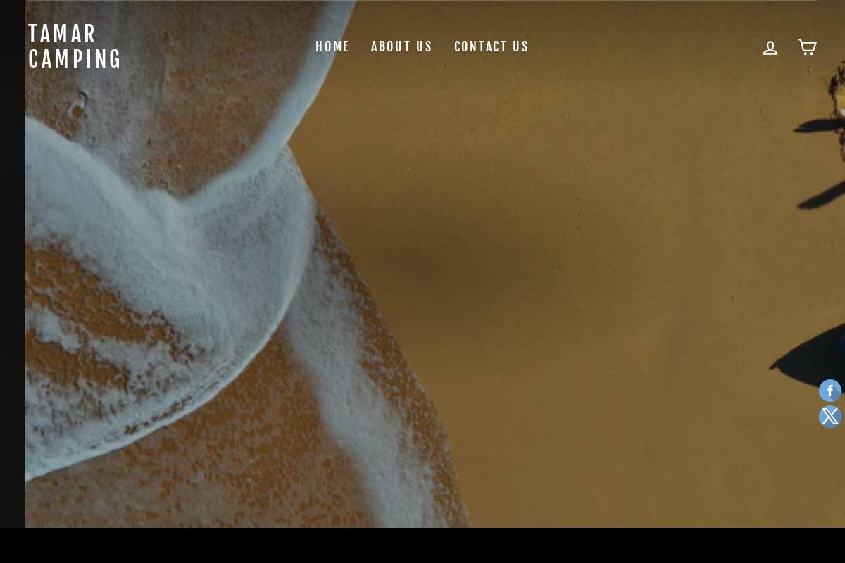 tamarcamping.com homepage screenshot
