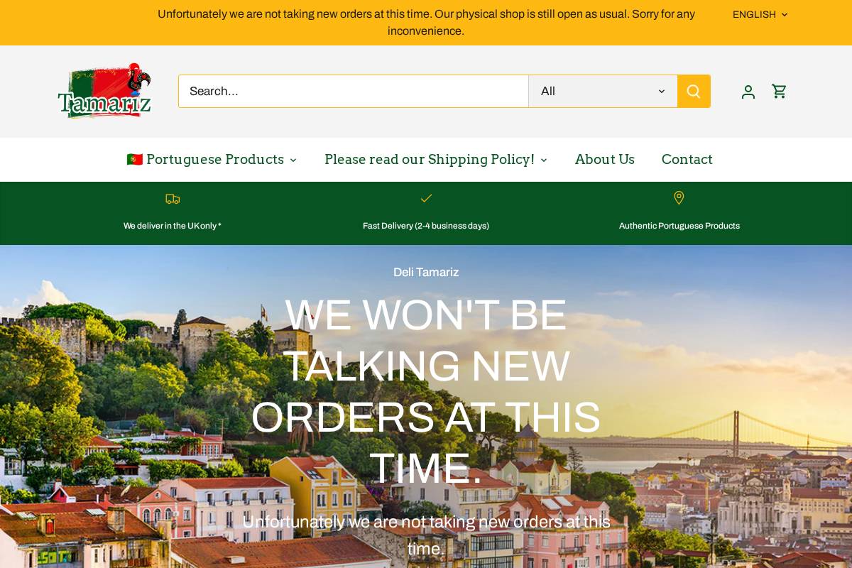 tamariz.co.uk homepage screenshot