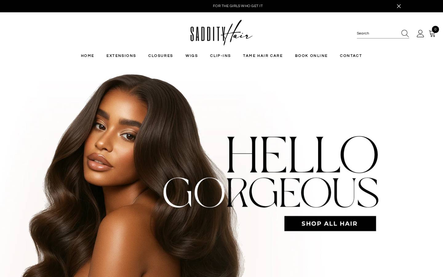 tamehaircare.com homepage screenshot