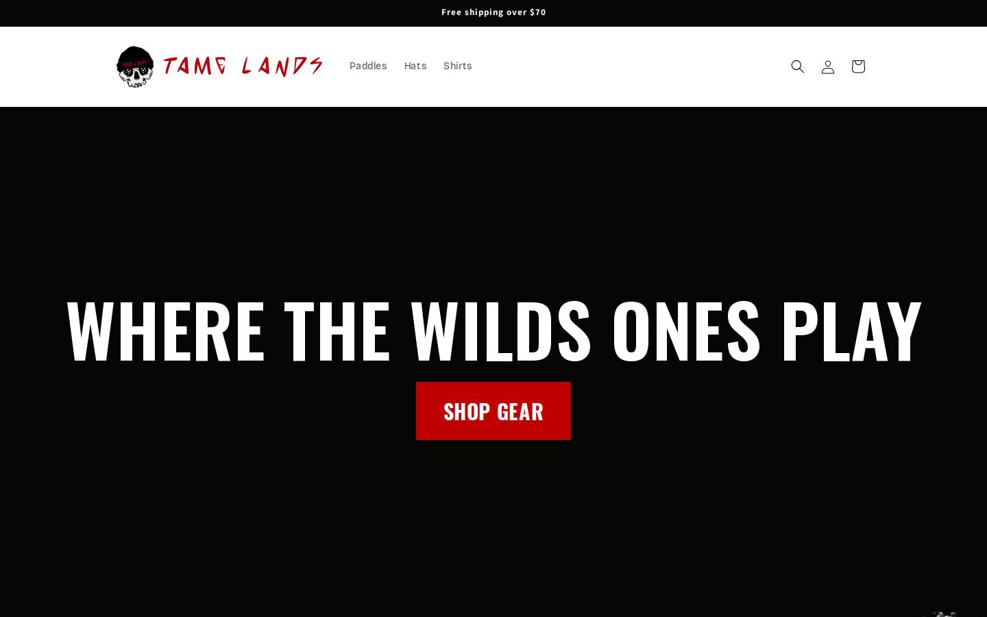 tamelands.com homepage screenshot