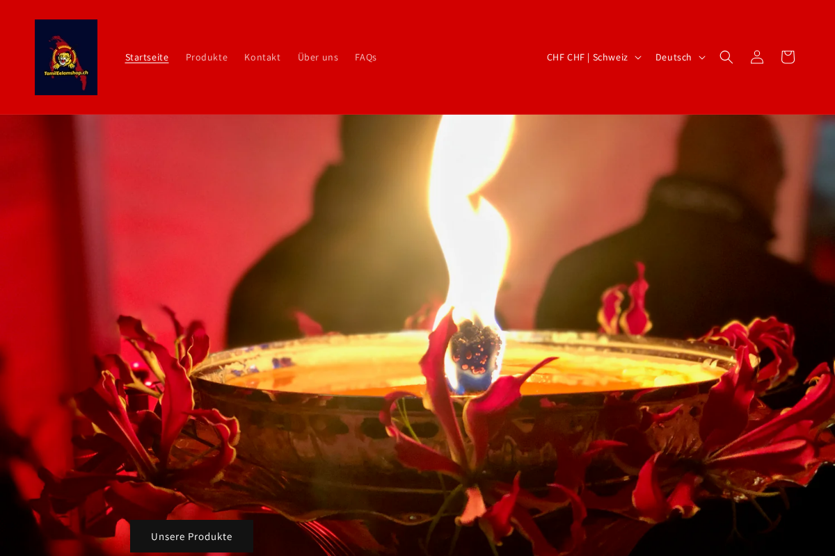 tamileelamshop.ch homepage screenshot