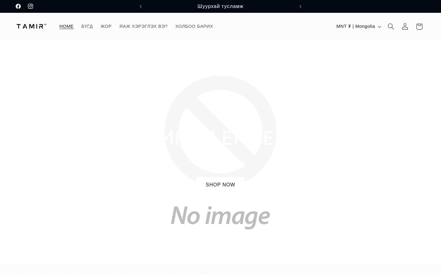 tamir.store homepage screenshot