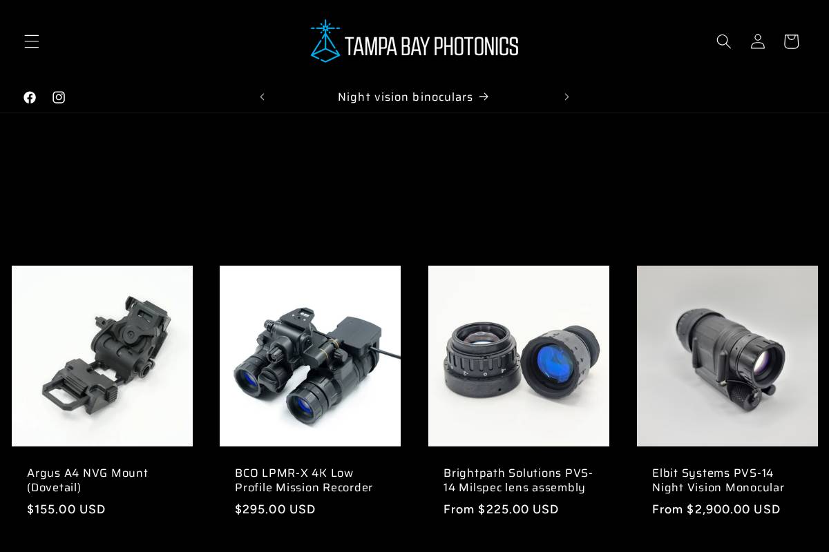 tampabayphotonics.com homepage screenshot