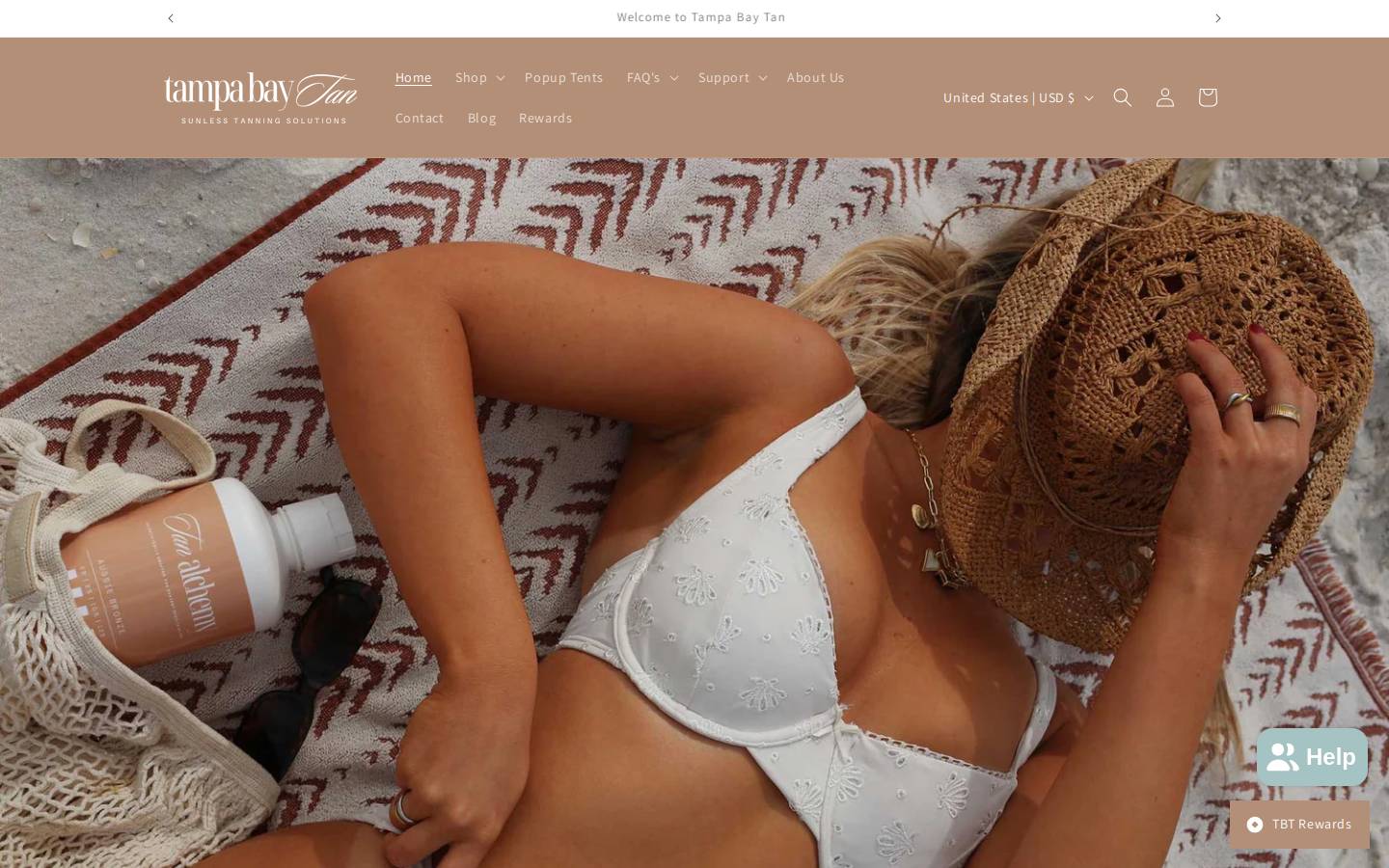 tampabaytan.com homepage screenshot