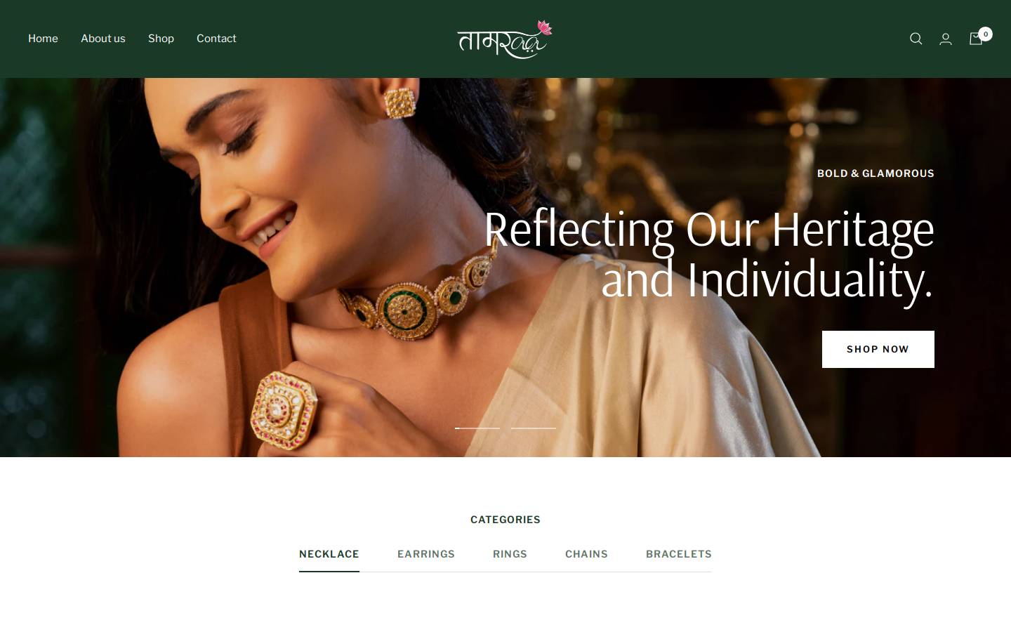 tamraabespoke.com homepage screenshot