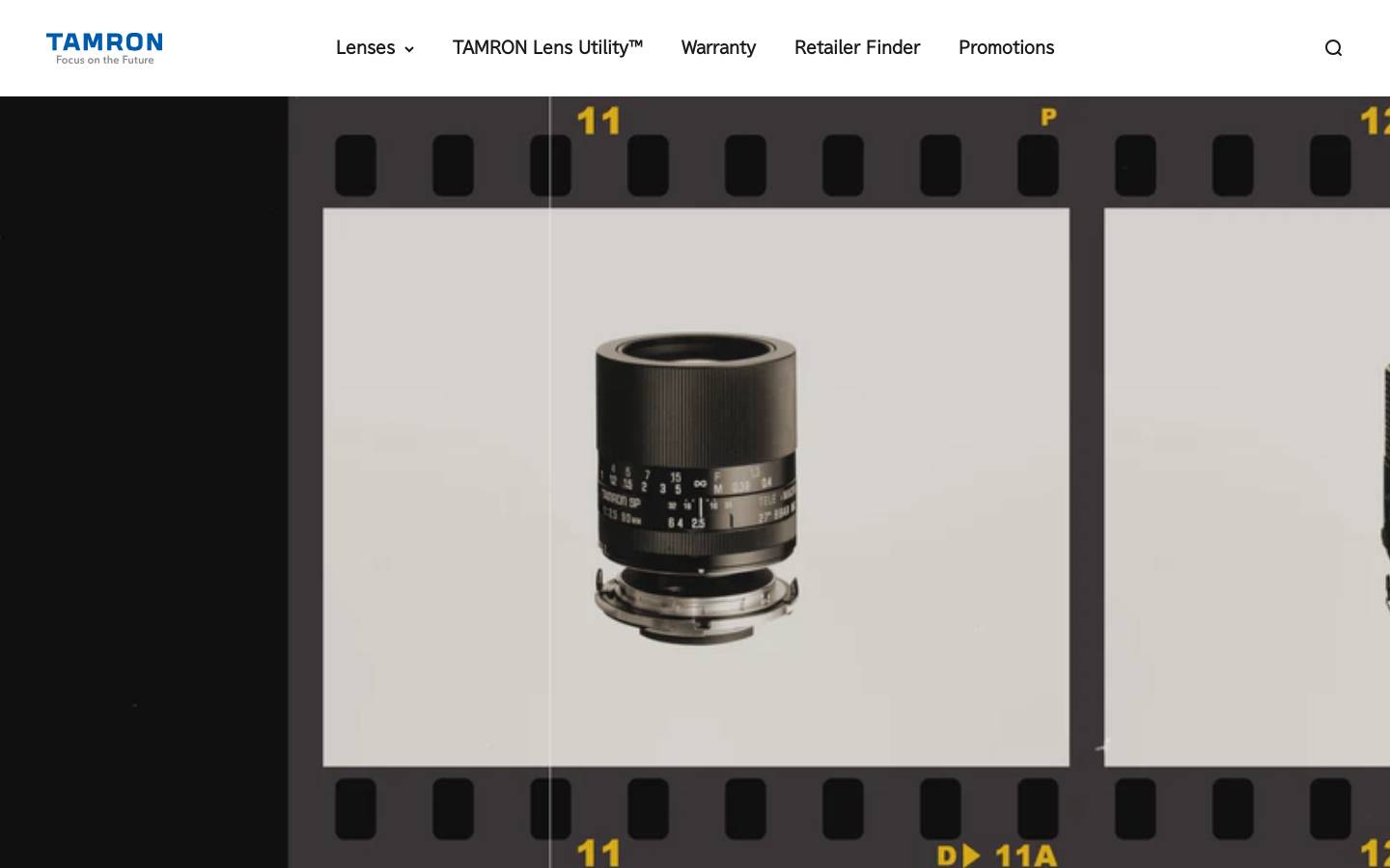 tamronlenses.co.nz homepage screenshot