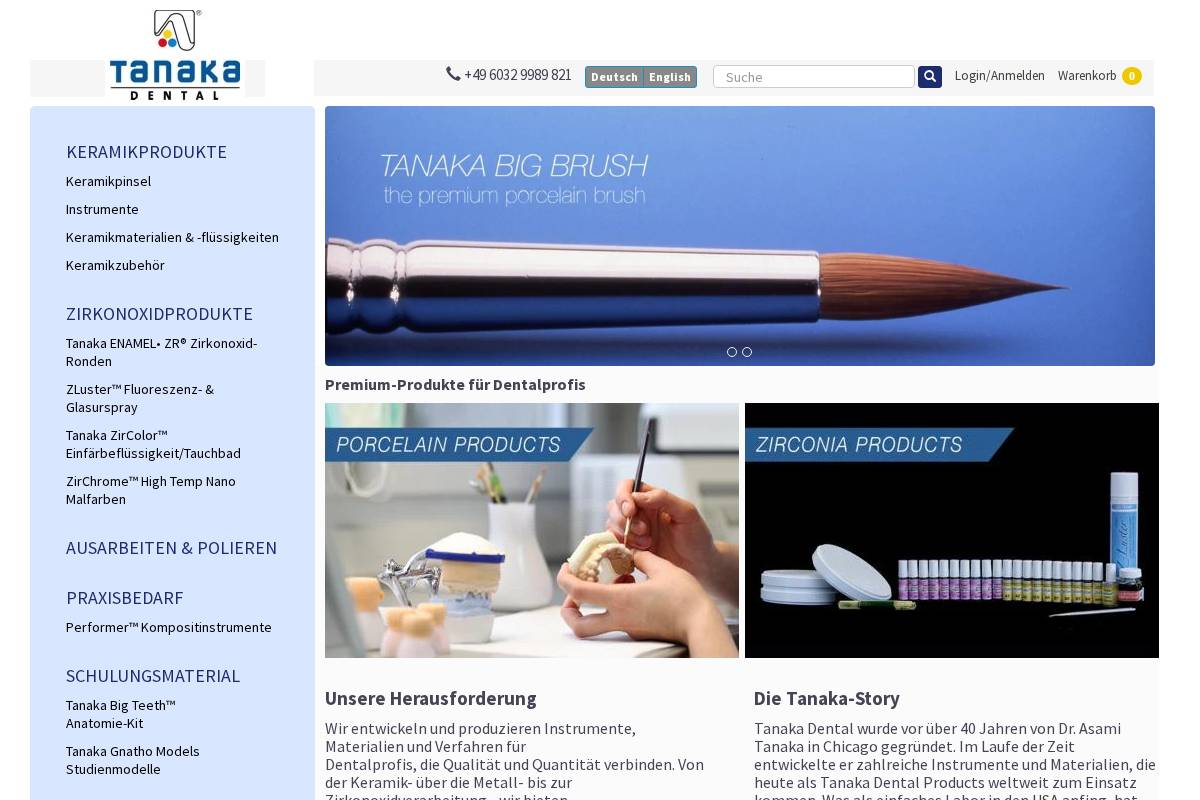 tanaka.de homepage screenshot