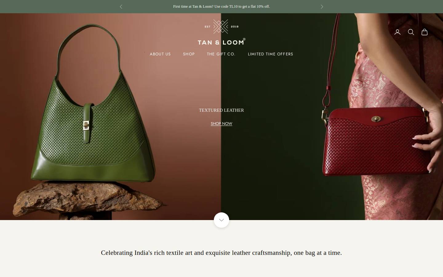 tanandloom.com homepage screenshot
