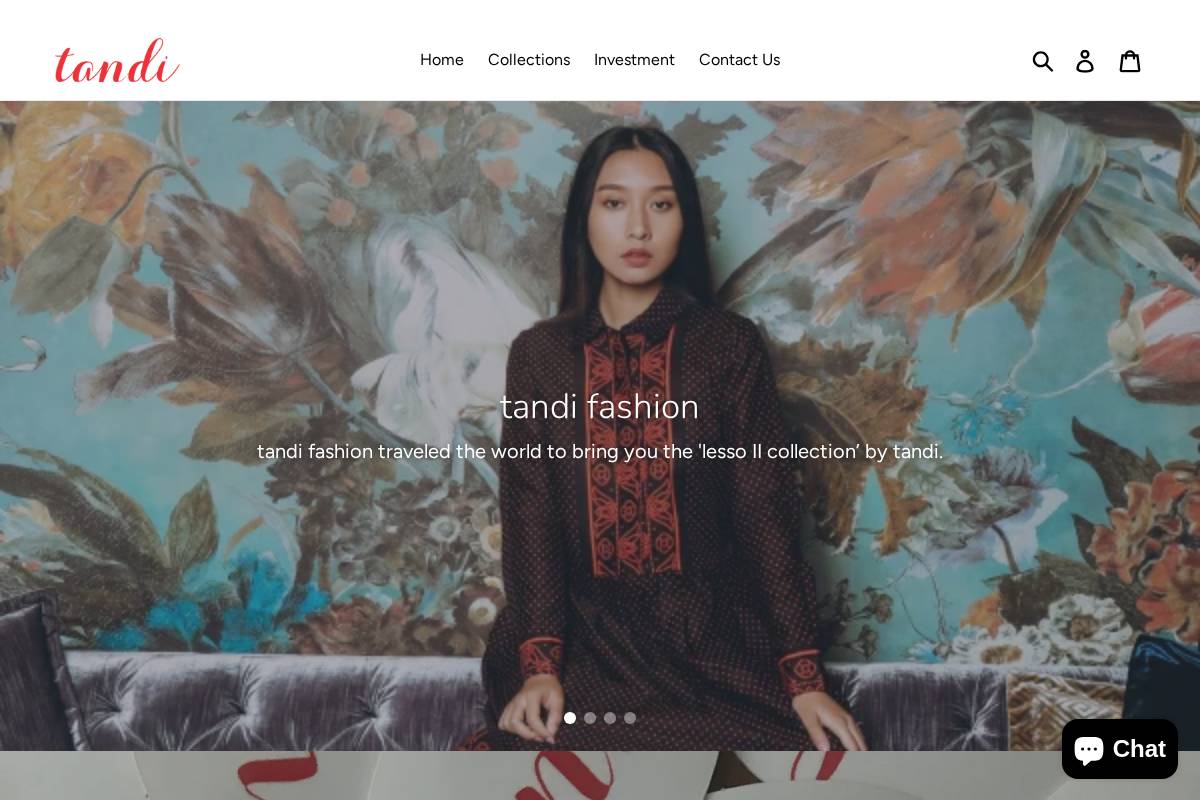 tandi-fashion.com homepage screenshot