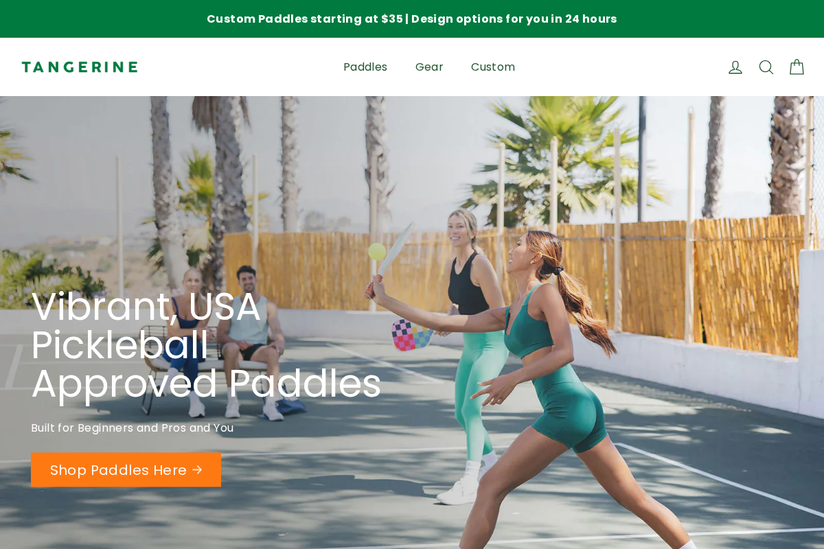tangerinepaddle.com homepage screenshot
