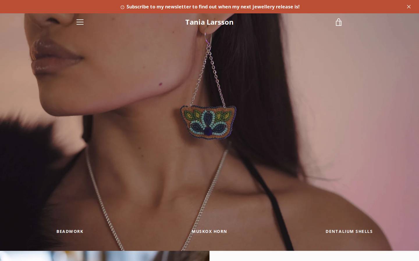tanialarsson.com homepage screenshot
