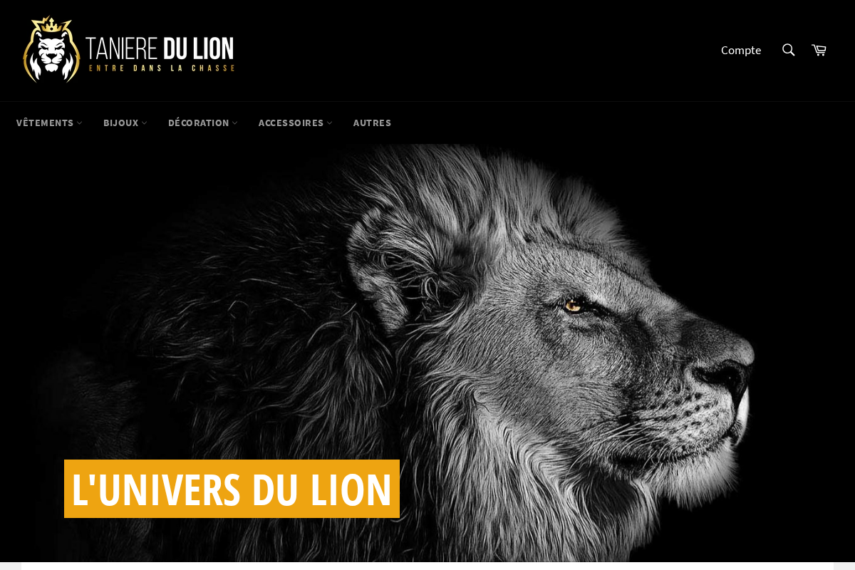 Tanière Du Lion homepage screenshot