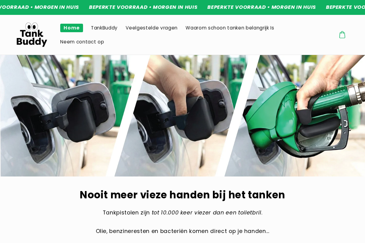 Tankbuddy homepage screenshot