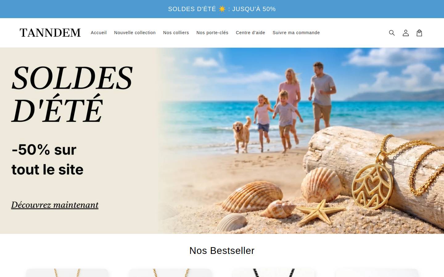 Tanndem homepage screenshot