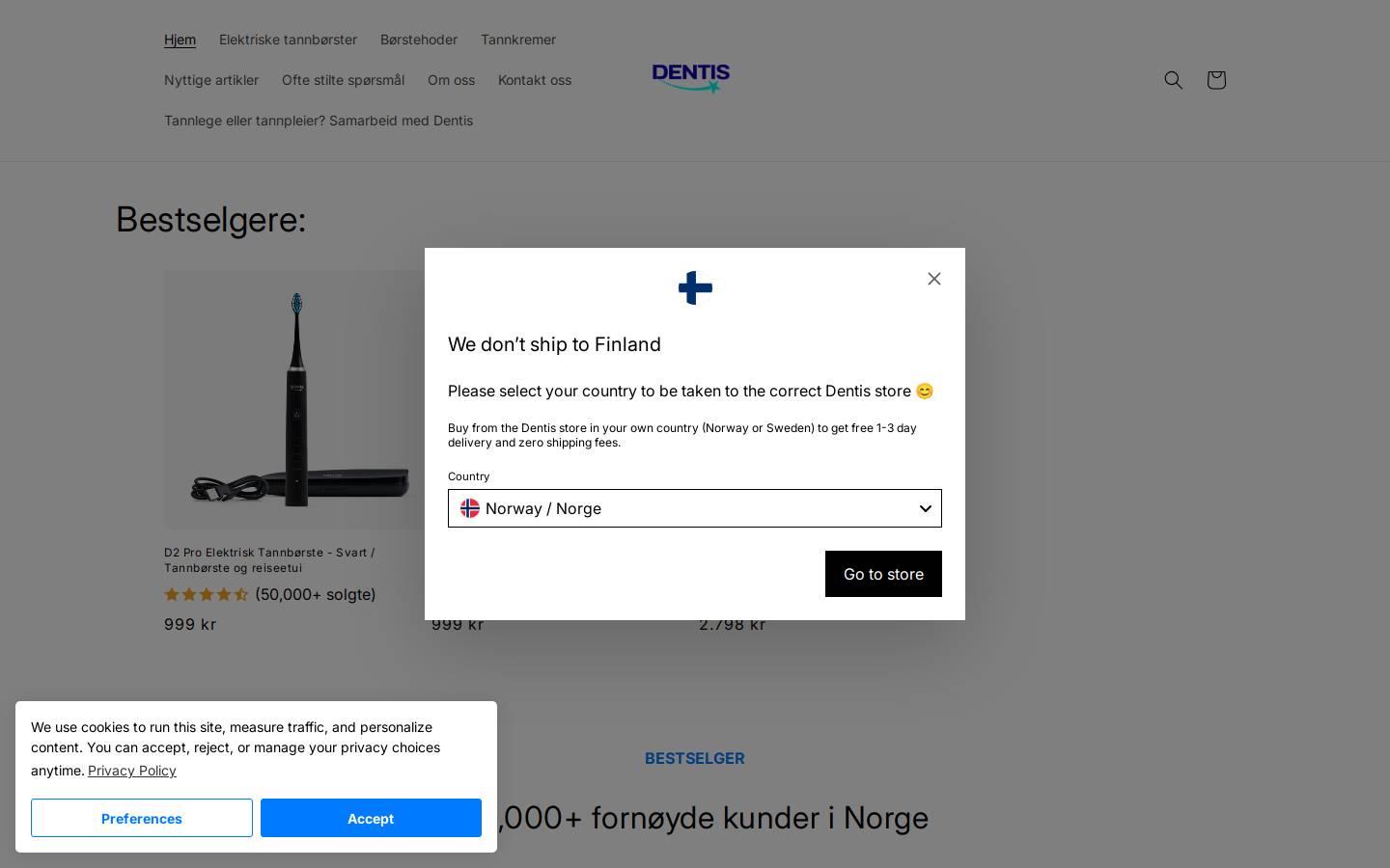 tannhelsesnorge.no homepage screenshot
