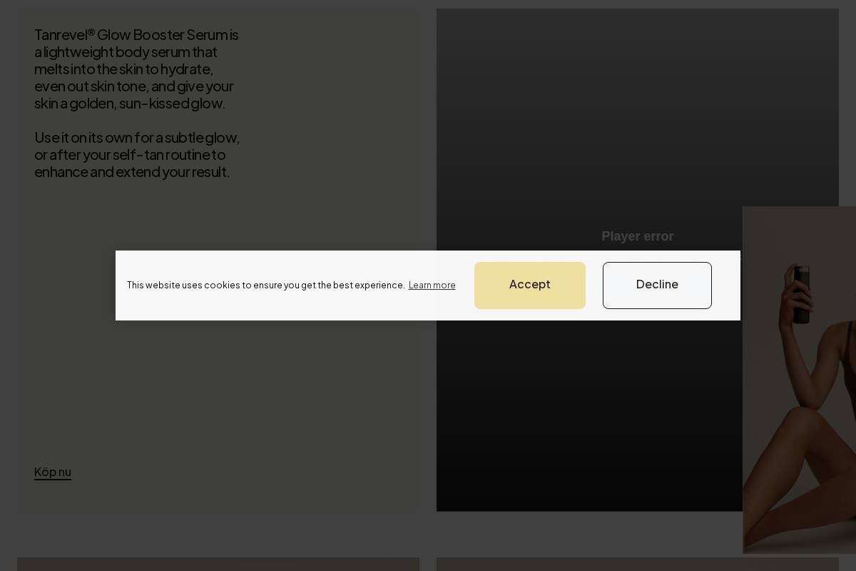 Tanrevel®  homepage screenshot