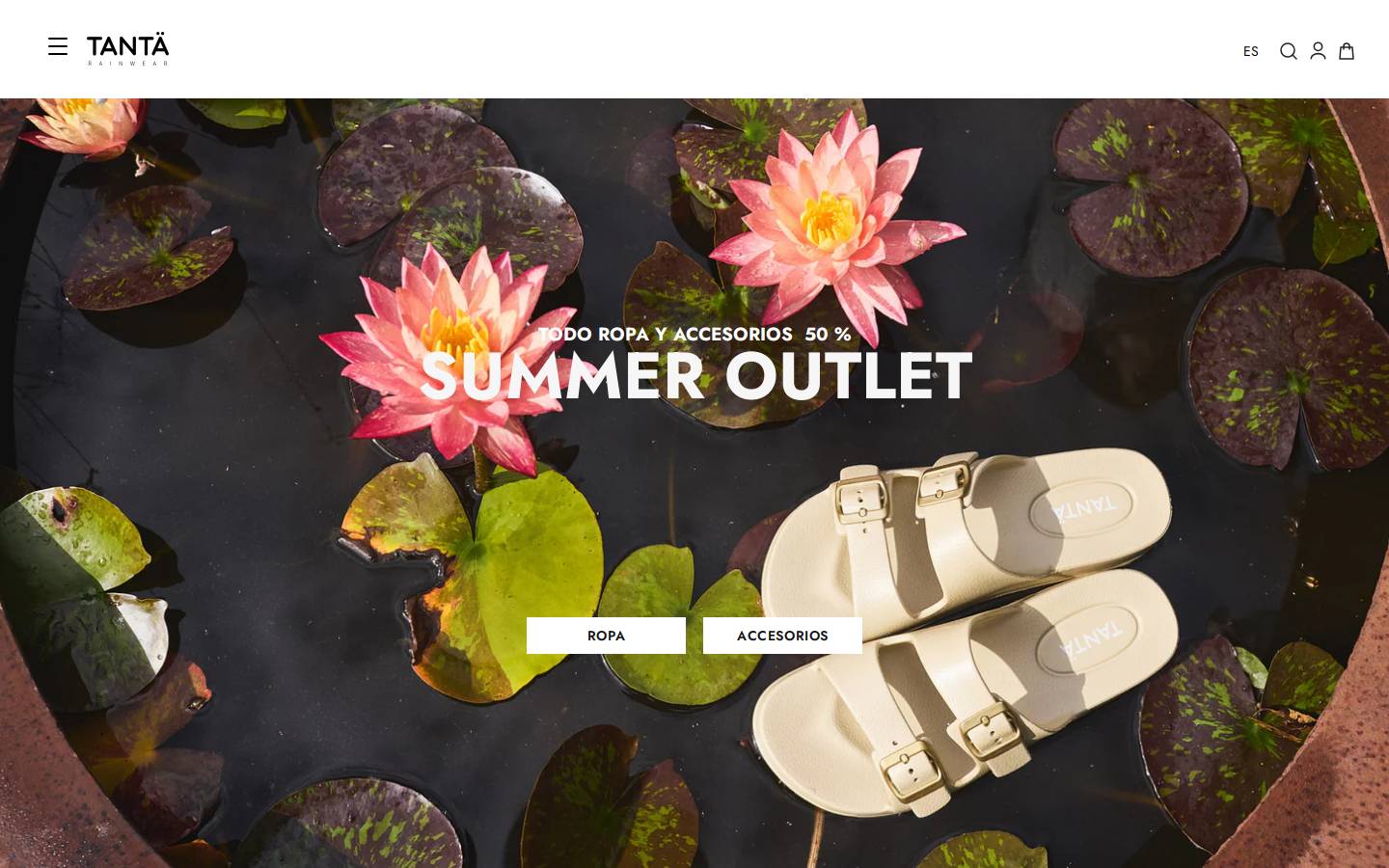 Tantä Rainwear - Chubasqueros diseñados en España homepage screenshot