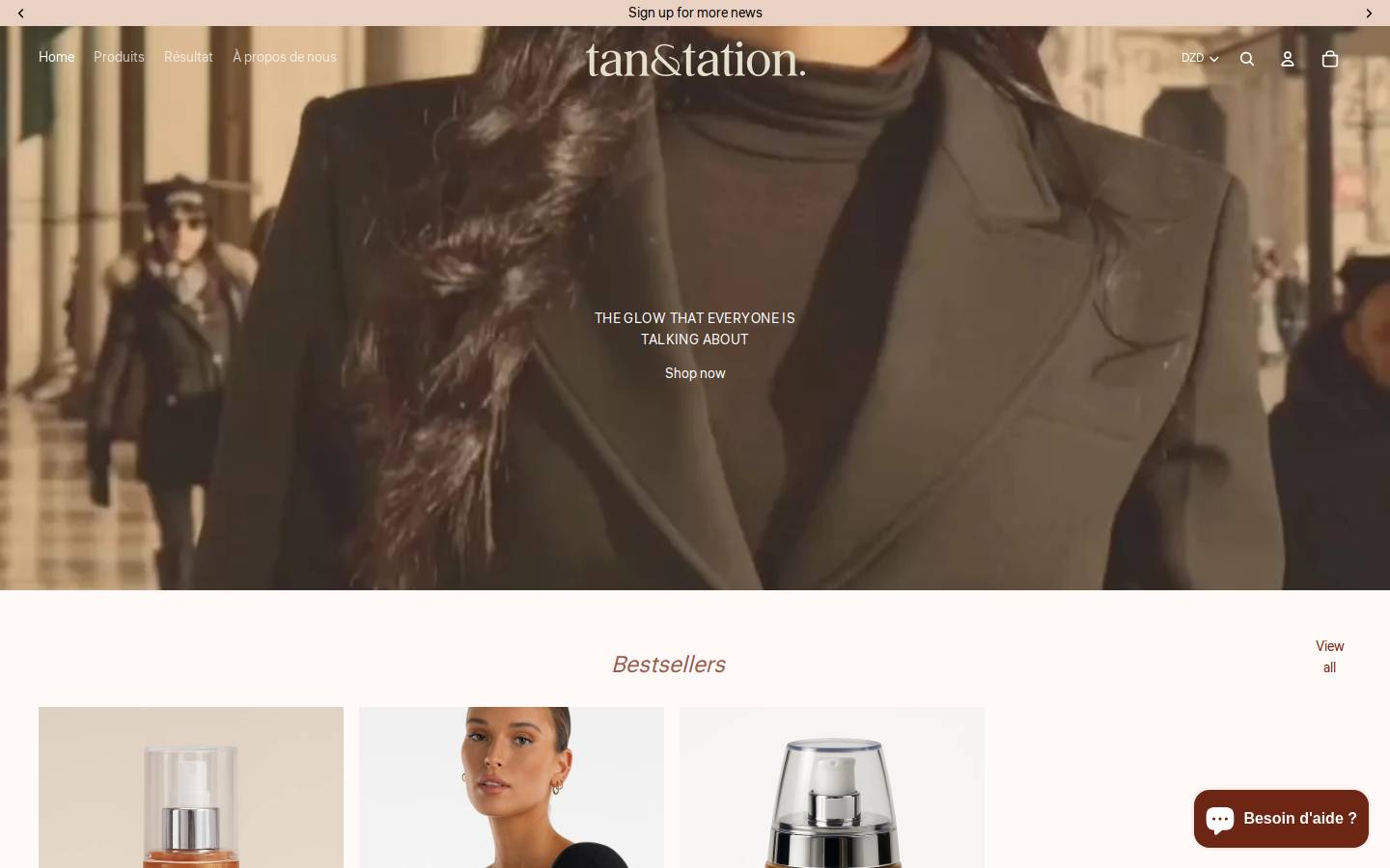 tantation.shop homepage screenshot