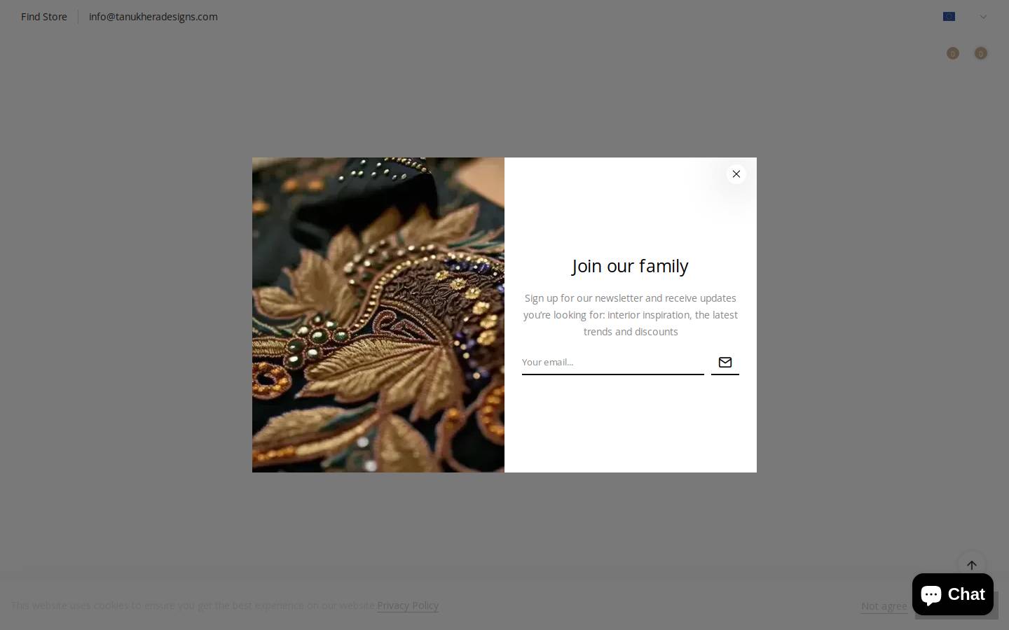 tanukheradesigns.com homepage screenshot