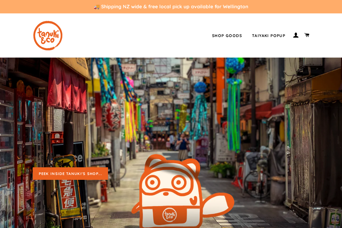 tanukiandco.com homepage screenshot