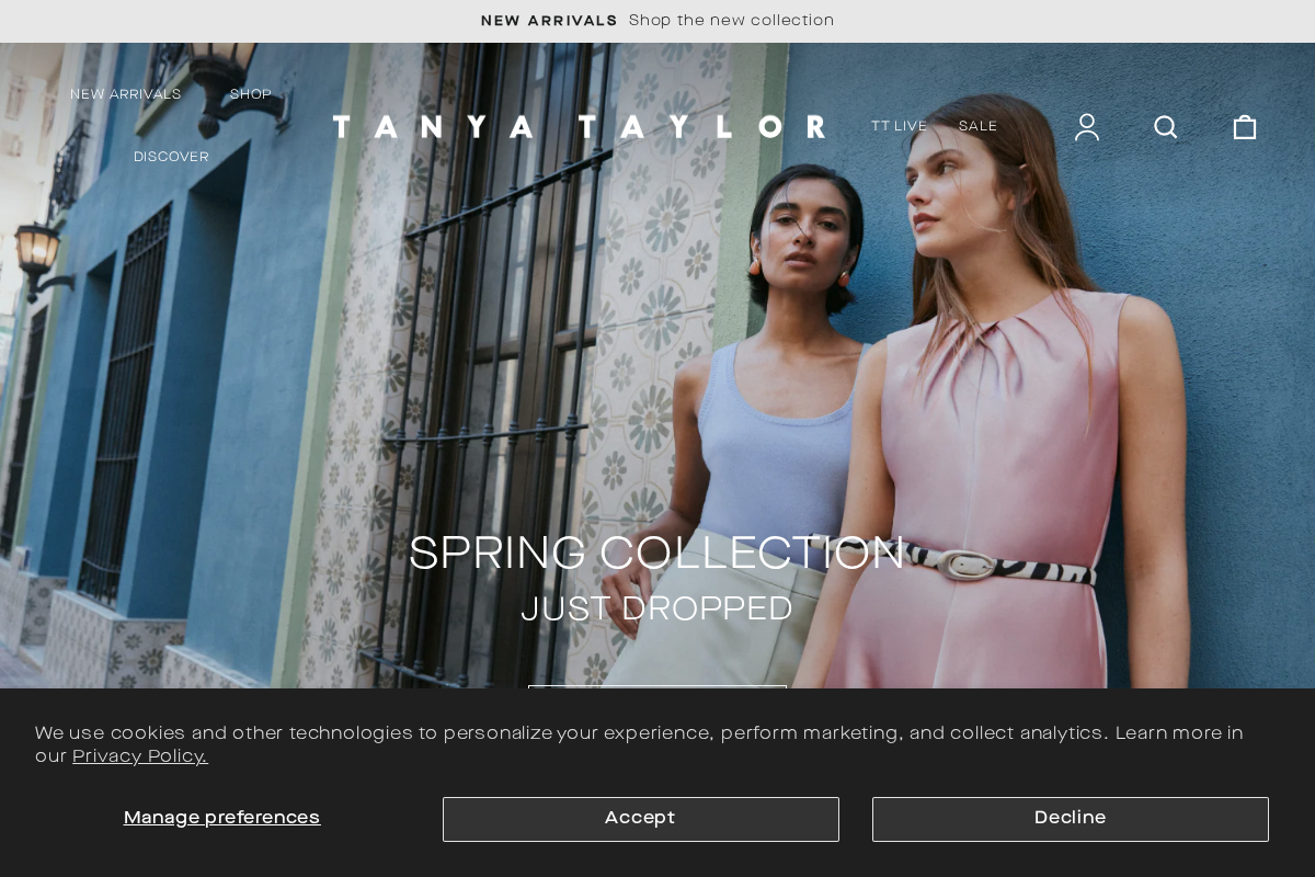 Tanya Taylor homepage screenshot