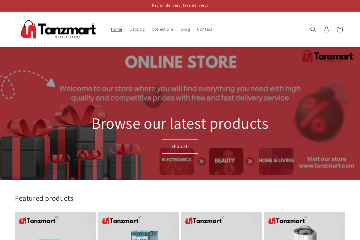 TanzMart homepage screenshot